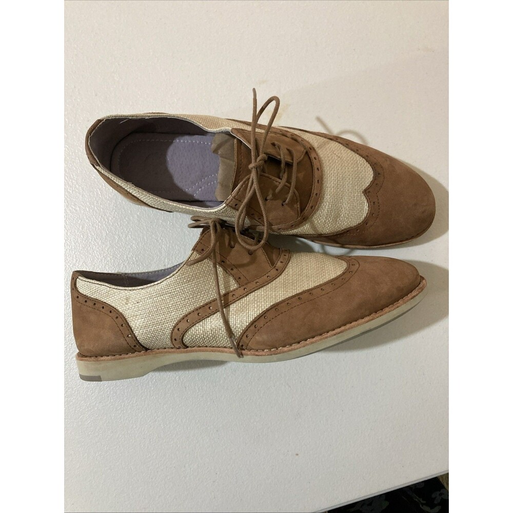Johnston &Murphy Suede/linen Womens 78-16034 Gatsby Size 8 Some Marks